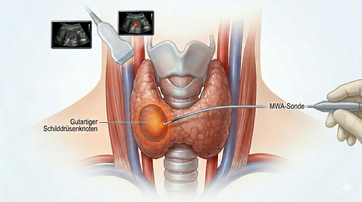 Symbolbild - Mikrowellenablation der Schilddruese, KI - Gemini Generated Bild